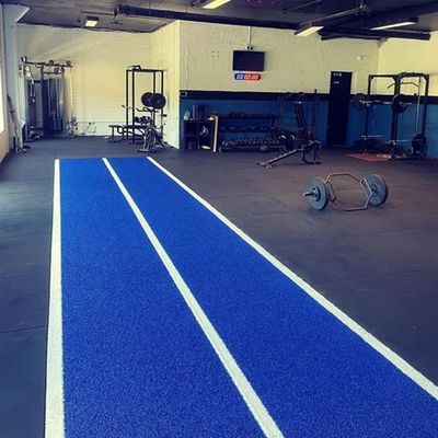 Grüne 15 mm Pfahlhöhe Kunstgrasmatte für kommerzielle Fitnessstudio-Beschaffenheit