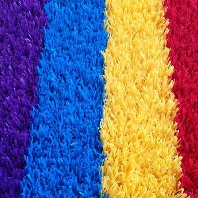 Rot Gelb Blau Lila Künstliche Kinder Gras Rasen Regenbogen Startbahn Dichte 22050 Nähte/m2