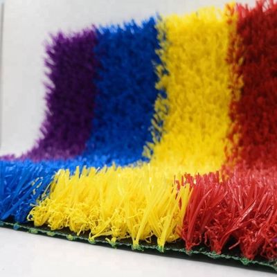 Rot Gelb Blau Lila Künstliche Kinder Gras Rasen Regenbogen Startbahn Dichte 22050 Nähte/m2