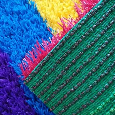 Rot Gelb Blau Lila Künstliche Kinder Gras Rasen Regenbogen Startbahn Dichte 22050 Nähte/m2