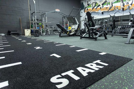 Dorelom Fitness Rasen Teppich Fußboden Schwarz Blau Regenbogen Synthetisch Fake Turf Gym Kunstgras Für Fitness