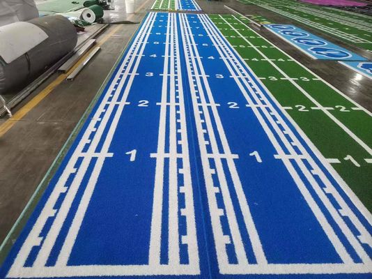 63000 Stiche/m2 Dichte Dorelom Indoor Gym Flooring Turf mit doppeltem PP NET SPU Backing