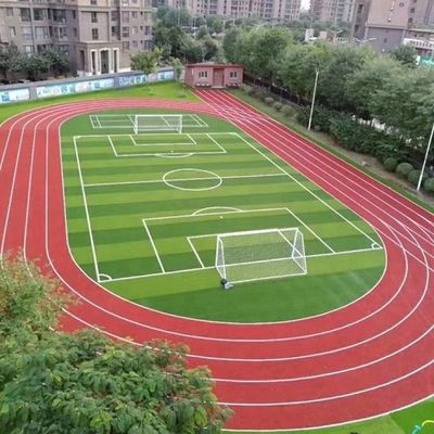 Fußballfeld W-Form Bifarben UV-beständig PE Monofilament Kunstgras
