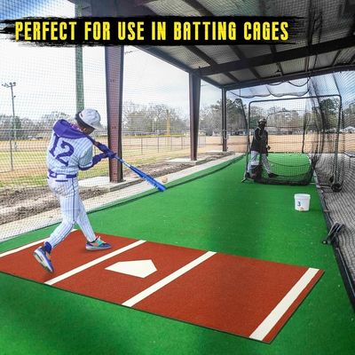 Gewerbliche 5ft*8ft dauerhafte Baseball-Battermatte aus Kunstgras für den Outdoor-Praxis
