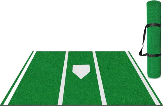 Grüne/Blaue/Rote Baseball-Schlagmatte 12' x 6' Stapelhöhe 15mm Indoor Outdoor Training