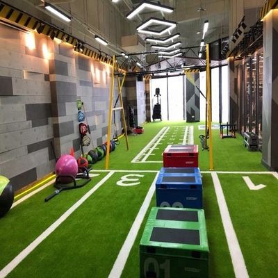 Größe 3/16 Zoll 15-35mm Grüner künstlicher Rasen Markierung für Fitnessstudio Fußboden Kunststoffteppich